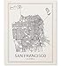 San Francisco Map City Map Poster San Francisco Print California Print California Map City Maps Print Map Art Print Black and White Map Wall Art Scandinavian Poster 8x10 Unframed