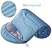 Camping Sleeping Bag-Envelope Mummy Outdoor Lightweight Portable Waterproof Perfect for 20 degree Traveling,Hiking Activities(Sky Blue / Left Zip, Rectangular)