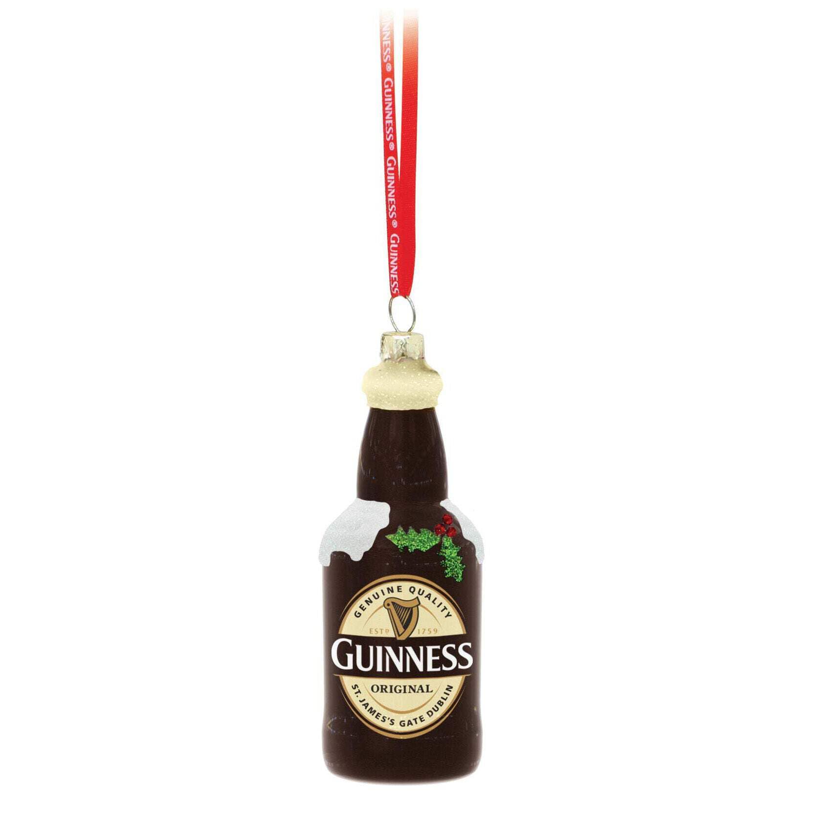 Guinness Bottle Glass Christmas decoration