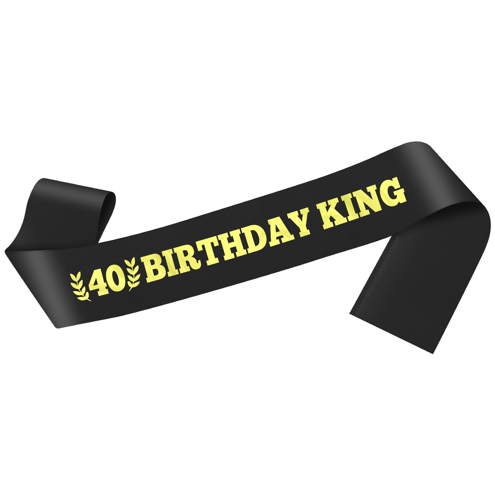 40th Birthday Sash for Men Black Satin Sash with Gold Lettering 40th Birthday Decorations for Men 40 Years Old Party Supplies for Men Husband Daddy Son Brother Birthdays Decorations Party Favors