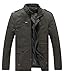 Lega Men's Casual Thick Jacket Cotton Stand Collar Windbreaker