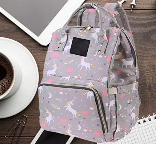 Gadgets Appliances Printed Waterproof Large Capacity Durable Baby Diaper Mother Bag for Travel (Brown)