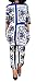 Ofenbuy Womens African Print Pocket 2 Pieces Outfit Crop Top Pants Suits