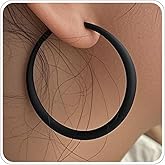 Chunky Hoop Earrings for Women 80s 90s Statement Wide Hoop Earrings Large Trendy Exaggerated Earring Vintage Neon Earrings Jewelry Accessories