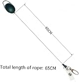 ZHIYE Retractable Badge Reel 5 Pcs Heavy Duty 65cm Key Keychain Holder Black view 2