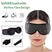 Sleep Mask for Women Men, 3D Contoured Eye Mask for Sleeping with Breathable Memory Foam, 100% Light Blocking Eye Covers with Anti-Slip Adjustable Strap for Travel/Naps, Include Earplugs & Carry Pouch