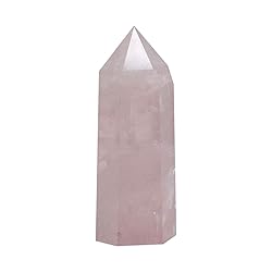 yippee 4pcs 2" Polished Rose Quartz Towers Pink