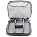 BUBM Electronic Organizer, PU Double Layer Travel Accessories Storage Bag for Cord, Adapter, Battery, Camera and More-a Sleeve Pouch for iPad or up to 9.7