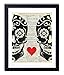 Skull Love, Vintage Dictionary Art Print, Modern Contemporary Wall Art for Home Decor, Boho 8x10 Inches, Unframed (Sugar Skull Love #1)