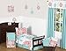 Sweet Jojo Designs Accent Floor Rug for Modern Turquoise and Coral Emma Kids Bedding Collection