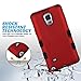ULAK Note 4 Case, Galaxy Note 4 Case, Shock Resistance Anti Slip Note 4 Case Hybrid with Soft Flexible Inner Silicone Skin Protective Case for Samsung Galaxy Note 4(Red/Black)