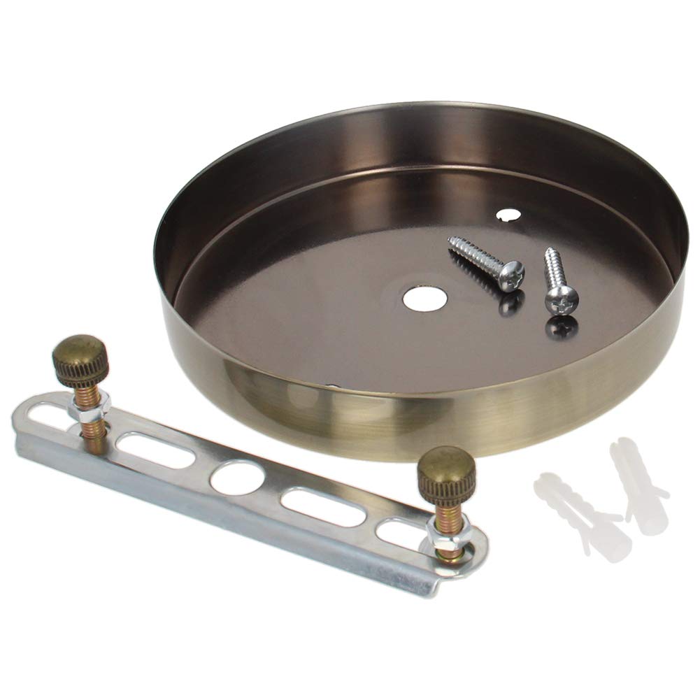 Othmro Pendant Light Fitting, Ceiling Rose Light Holder 4.72"/12cm Dia, Ceiling Pendant Plate Holder for Hanging Lamps and Lanterns - Antique Bronze 1pc