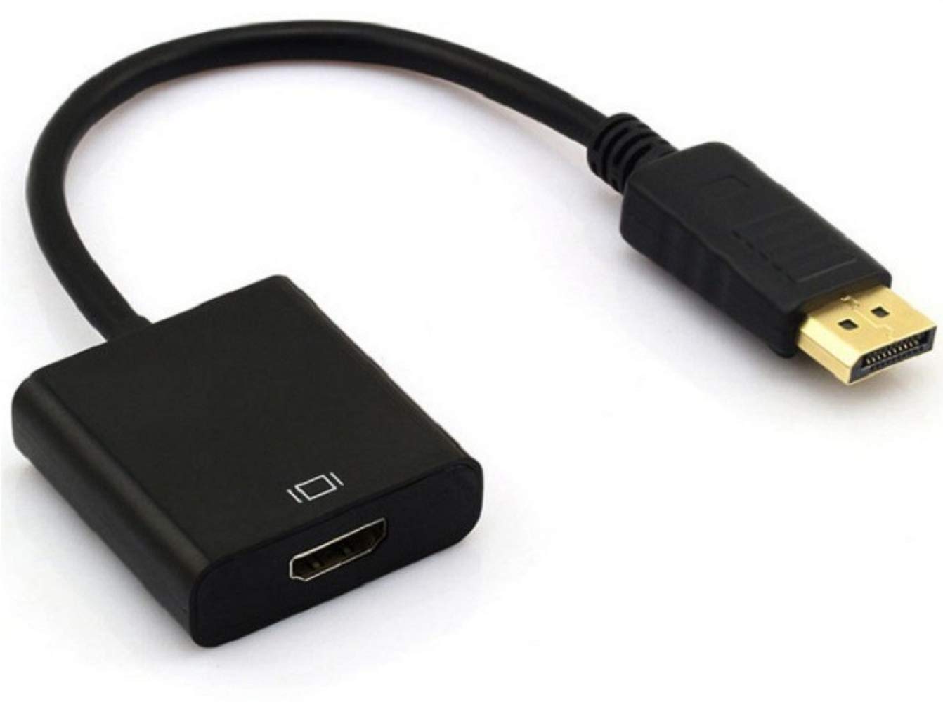 Active DisplayPort to HDMI Adapter Supporting 4K Resolution Gold Plated (Black)