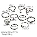 10 Pcs Vintage Women Mid Ring Set Bohemian Crown Rhinestone Joint Knuckle Nail Midi Ring Set
