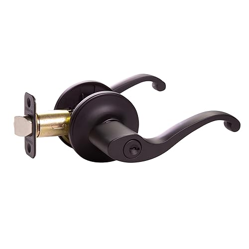 Design House 779231 Scroll Entry Door Lever Matte Black