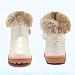 Muxika Winter Baby Girl Cute Waterproof Warm Leather Shoes Martin Boot Outwear (Age:1-2 Years, White)