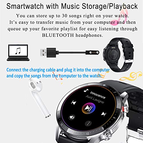 Updated] feifuns Smart Watch for Android iOS Phone(Music/Storage