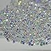 MOPRETTY 5200Pcs 1.2mm Mini Diamond Shining DIY Rhinestones Iridescent Crystals Need Glue Phone & Nail Art Decoration Ab Clear with 1 Triangle Plate
