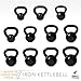 Kettlebell Weights Cast Iron by Day 1 Fitness – 20 Pounds - Ballistic Exercise, Core Strength, Functional Fitness, and Weight Training Set - Free Weight, Equipment, Accessories