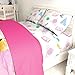 Disney Princess Sassy Full Sheet Set - Super Soft and Cozy Kid’s Bedding Features Rapunzel & Sleeping Beauty - Fade Resistant Polyester Microfiber Sheets (Official Disney Product)