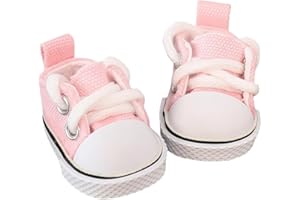XINBALOVE 17cm Doll Shoes (No Doll), Mini Shoes Replacement, Cute Kawaii Fashion Shoes for 6.7inch Doll Suit, Shoes & Clothes Accessories for 1st/2nd/3rd Gen Doll Play & Display Pink