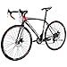 Eurobike Road Bike TSM 550 49 cm Frame 21 Speed Dual Disc Brake 700C Wheels Bicycle Black Whitethumb 4