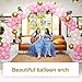 Happy Birthday Balloons, 118 Pieces of Party Balloon Arch Kit,100 Pcs 10 inch White and Pink Latex Balloons,10 Pcs 12 Inch Metallic Gold Balloons and 5 Pcs 12 Inch Confetti Balloons with Strip, Glue Dots and Ribbon for Brithday, Wedding, Graduation, Chirstmas Party