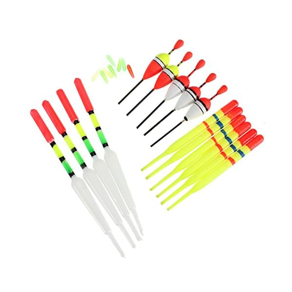 Sport-Fisher–15-Pieces-Set-EVA-Foam-Fishing-Float-Assorted-Sizes-Fishing-Lure-Floats-Bobbers-Slip-Drift-Tube-Indicator
