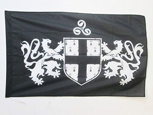 AZ FLAG, Shield of Brittany Flag, 3x5 Ft, bretagne coat of arms Banner with Sleeve, 100% Polyester, Fade Resistant