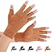 Brace Master 2 Pairs Arthritis Compression Gloves for Arthritis Pain Relief, Rheumatoid, Osteoarthritis, and Carpal Tunnel for Men and Women, Fingerless for Typing(Brown,M)