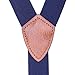 AWAYTR Kids Boys Adults Suspenders - 4 Sizes Sturdy Metal Clips Elastic Adjustable Suspender (27 inches (5 Years-9 Years),Navy blue)