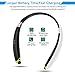 [2017 Newest Design] Foldable Bluetooth Headphones, Souldio Upgrade Wireless Neckband Bluetooth Headset with Mic, Retractable Earbuds, Noise Cancelling Neckband Sweatproof Sport In-ear Headphone—SX990