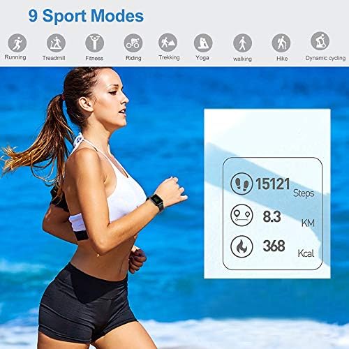 Willful Smart Watch for Android Phones and iOS Phones Compatible iPhone Samsung, IP68 Swimming Waterproof Smartwatch Fitness Tracker Fitness Watch Heart Rate Monitor Smart Watches for Men Women Black