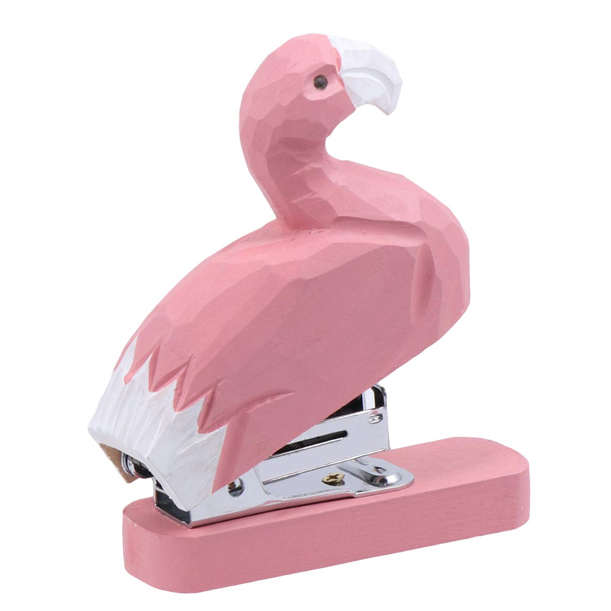 NUOBESTY Office Supplies Office Supplies Novelty Flamingo Stapler Wood Animal Desk Stapler for School Home for Kids Heavy Duty Heavy Duty