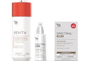 DS LABORATORIES DS Labs Revita Shampoo & Spectral Men’s Serum Kit – Scalp First Cleanse & Lightweight Leave-In for Fuller Looking, Thicker Looking Hair, Sulfate & Silicone Free Shampoo, Fast Absorbing Serum