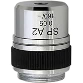 AmScope A2X 2X Achromatic Microscope Objective | 2X Achromatic Microscope Objective Lens, Standard Mount