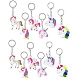 Feidiao Unicorn Bracelets Wristband Unicorn Keychain Keyring,DavonArt Unicorn Birthday Party Favors Supplies for Kids Girls, Pony Toys Prizes Gifts, Rubber Band Bracelet (12 Pack)
