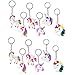 Feidiao Unicorn Bracelets Wristband Unicorn Keychain Keyring,DavonArt Unicorn Birthday Party Favors Supplies for Kids Girls, Pony Toys Prizes Gifts, Rubber Band Bracelet (12 Pack)