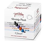 Jones Brothers Coffee - Espresso Capsules (VARIETY PACK) Compatible with Nespresso OriginalLine for Single Cup Coffee Pods (50 Count)