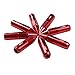 Xprite Red Aluminum Mounted 90mm Spike Extended Nut Refit Wheel Lug Nuts/Tire Screw M12x1.5