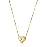 Monily Valentines Initial Heart Necklace for Women Tiny Dainty Gold Plated Letters Heart Choker Necklaces Gifts for Women