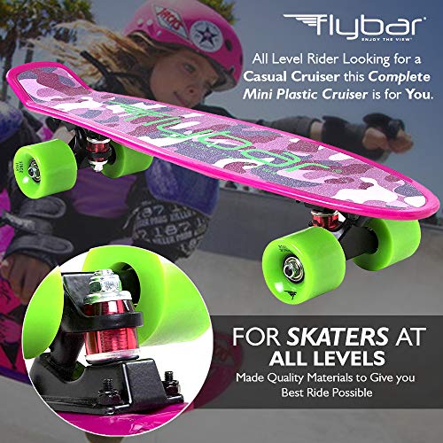 image for Flybar 22 Inch Complete Plastic Grip Tape Cruiser Skateboard Custom No