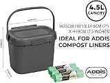 Addis Eco 100% Recycled Kitchen Caddy 4.5 Litre Black Compost Bin view 6