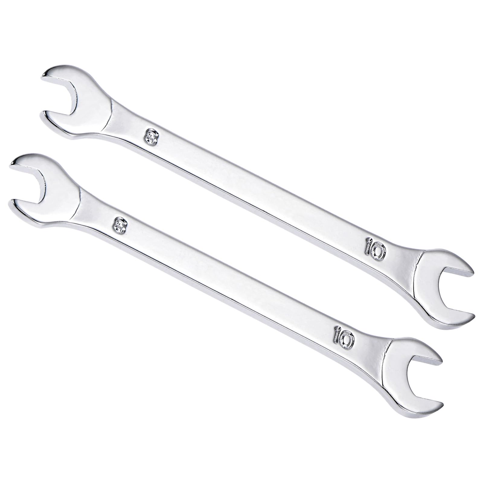 CoCud Thin Open End Wrench, Metric 8mm x 10mm, Double Ended Slim Wrench - (Applications: for Thin Nuts, Narrow Spaces), 2-Pieces