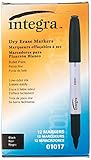 Integra Dry Erase Marker, Bullet Tip, Black