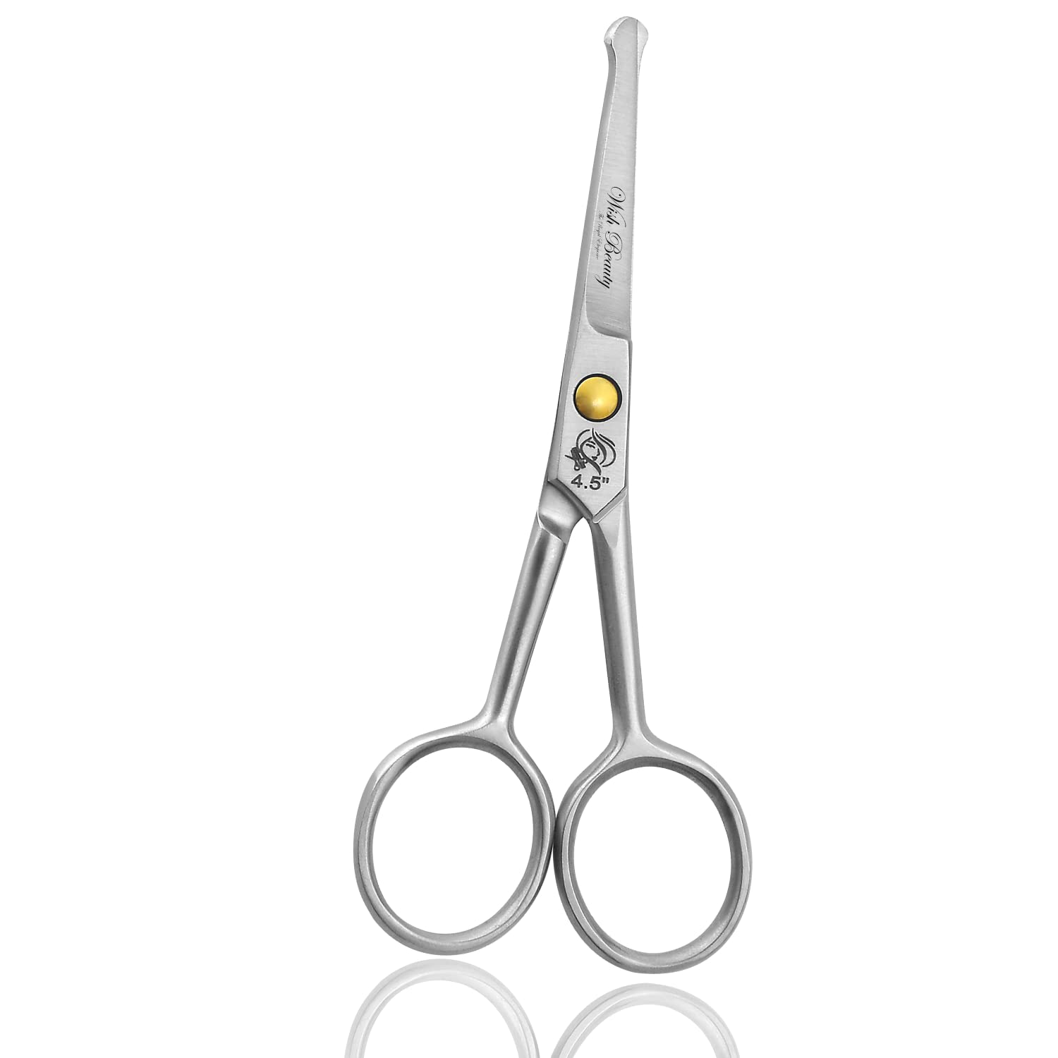 Glamified Glam Pet Grooming Shears(Silver) 4.5" Dog Eye Cutter Scissors Stainless Steel W/Safety Rounded Tips for Professional Pets Dogs Cats Grooming Tool