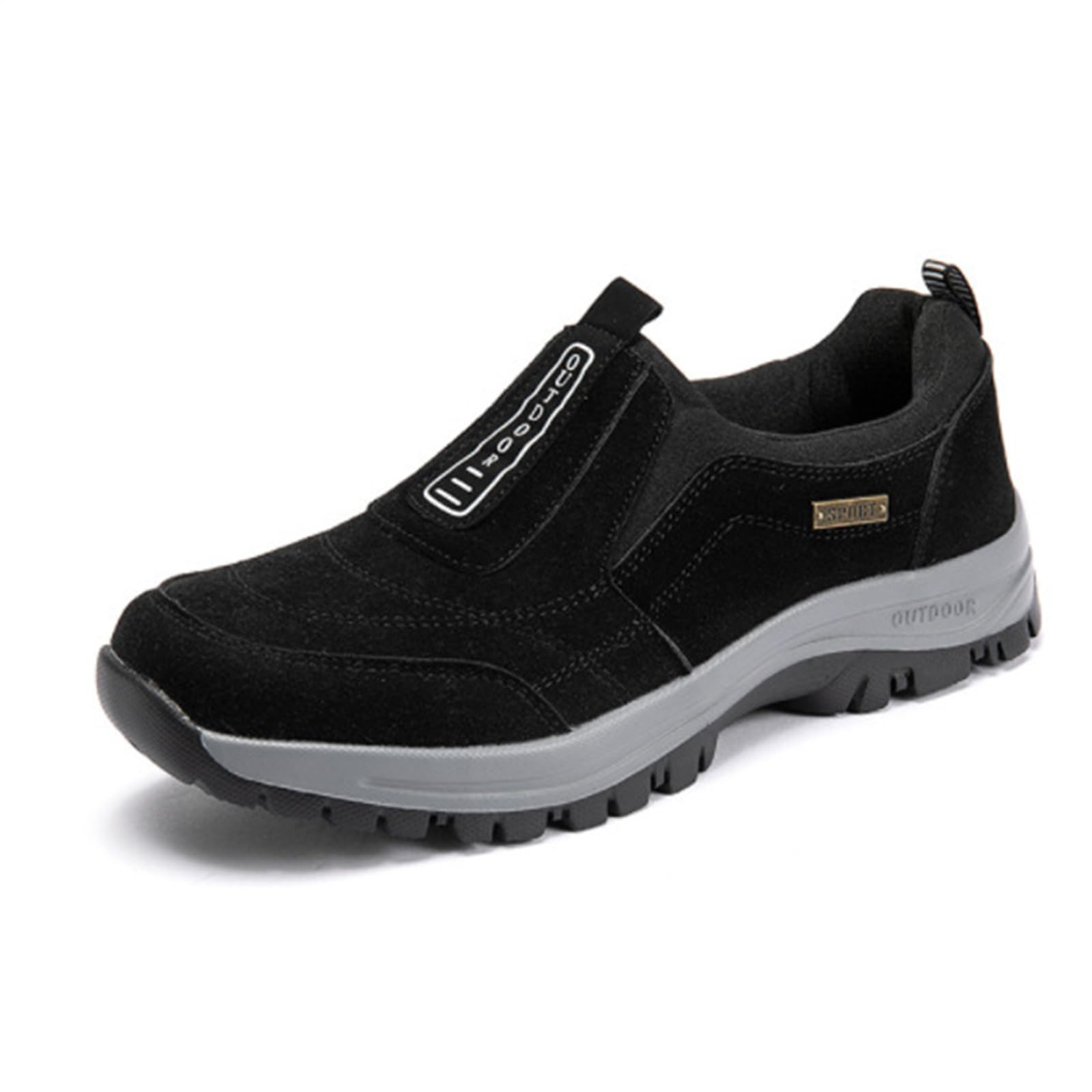 View 1 of *MINOR DAMAGE - USED*
NIAIRKE Men's Casual Fashion Waterproof Anti-Slip Lightweight Orthopedic Loafers,Low-top Safety Sneakers Comfortable Walking Boat Shoe?Extended Width Foot Breathable Sneakers (Black,11)
