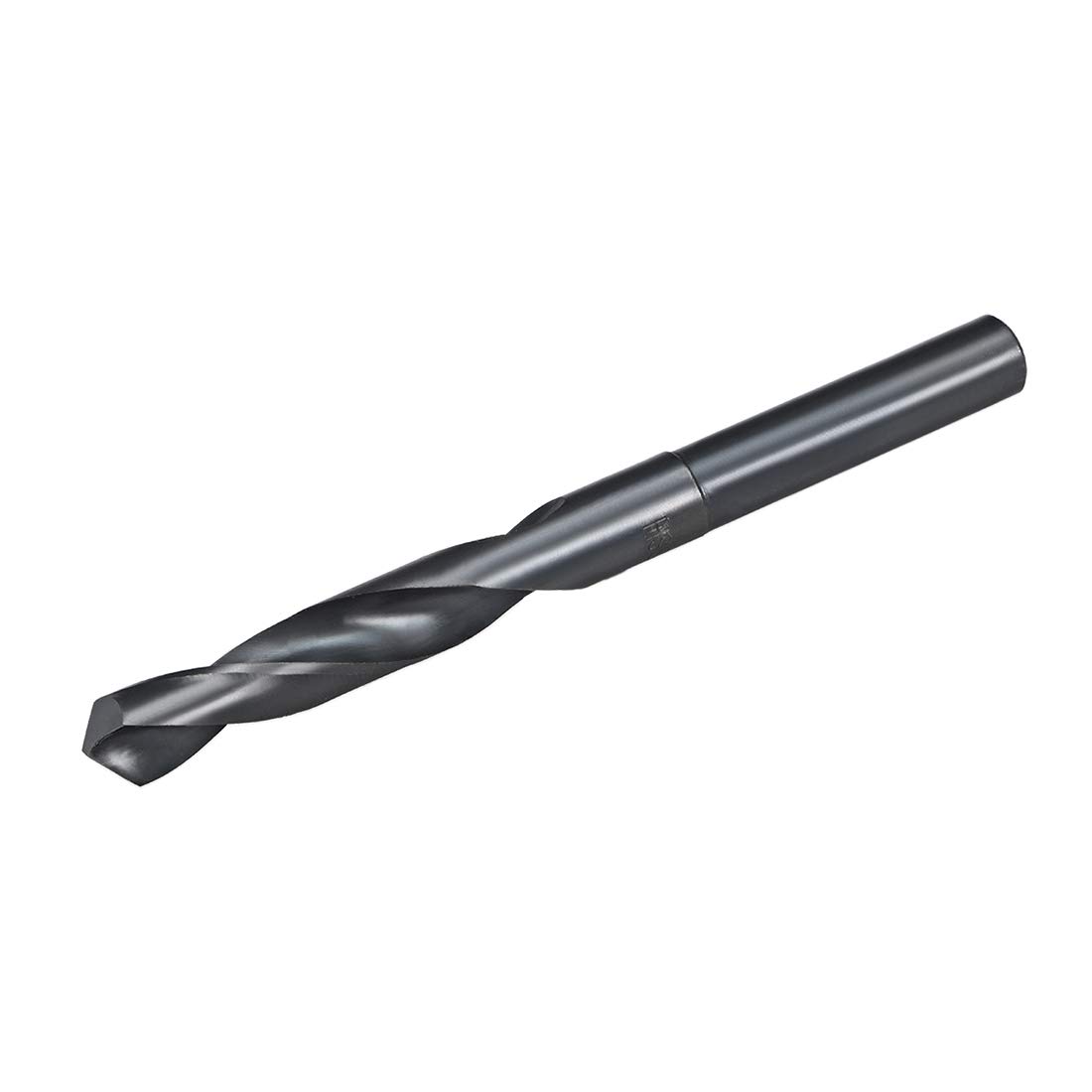 uxcell 13.5mm Reduced Shank Drill Bit HSS 6542 Black Oxide with 1/2 Inch Straight Shank