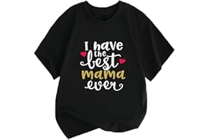 Sanqidu Toddler Baby Girl Summer T Shirt Tops Mama’s Bestie Letters Printed Short Sleeve Daily Casual Tees Outfit