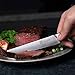 PAUDIN 4.5 Inch Steak knives, 4-Piece Steak knife set, German High Carbon Stainless Steel Dinner Knives Serrated, Rosewood Handle Rust Resistant and Durable